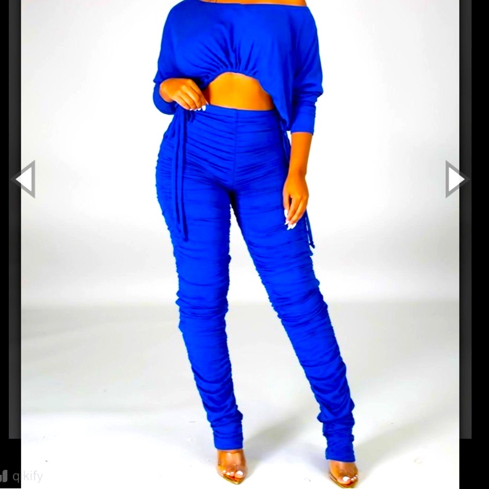 Ruched Pants Set